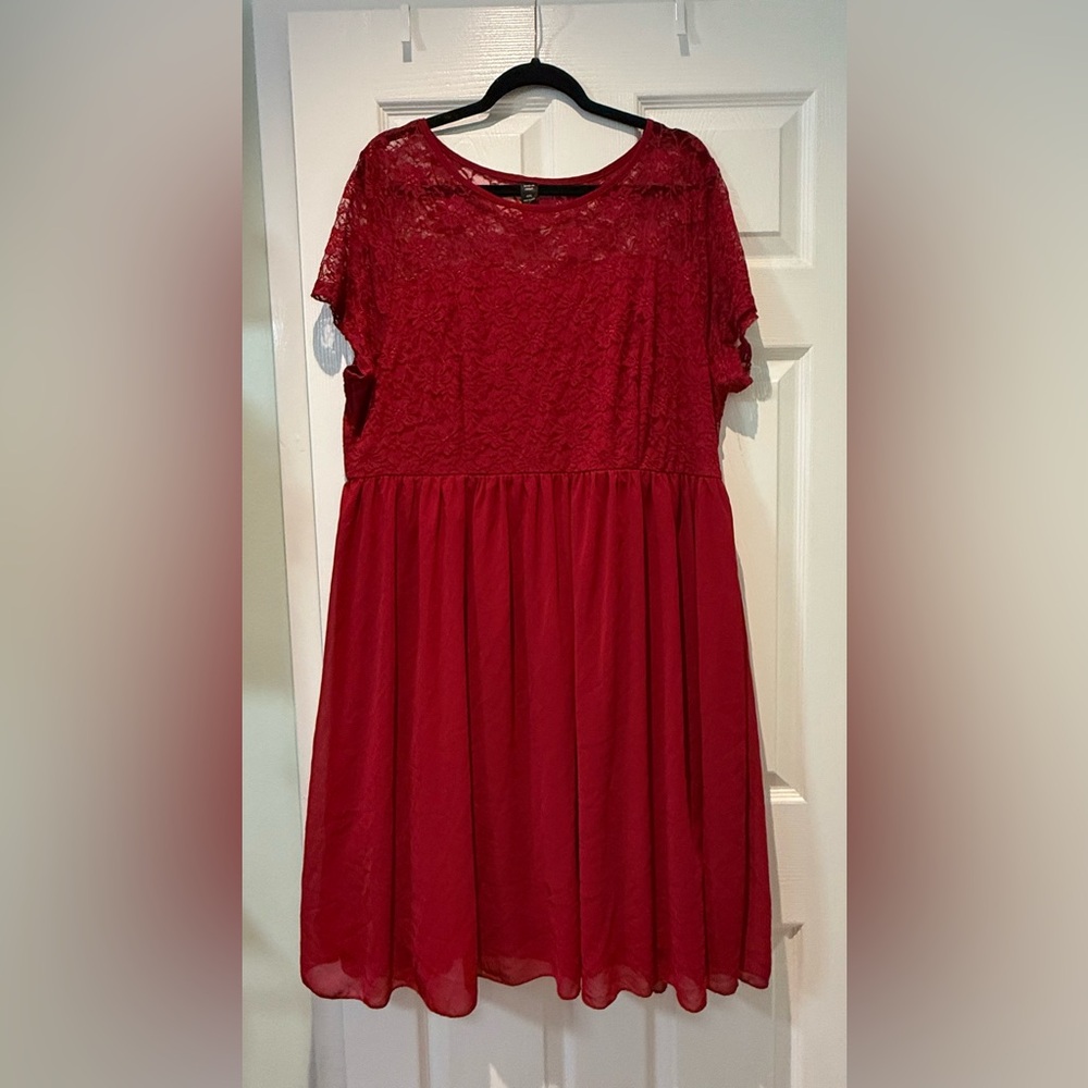 Elegant Red Lace Kids Dress